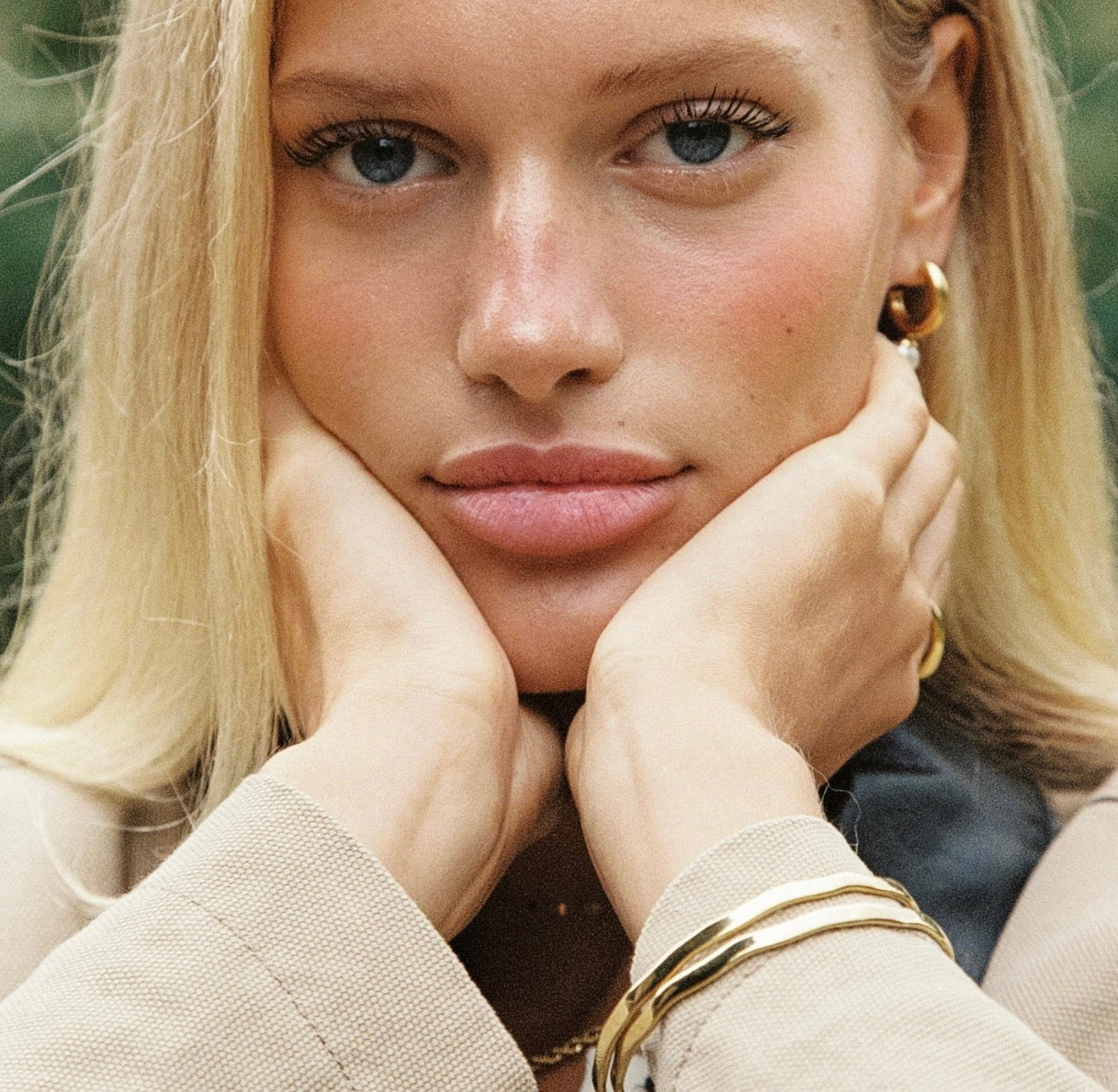 By Rae - The Hammered Bangle, Gold