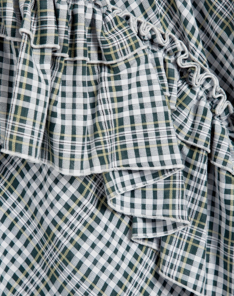 YMC - Draped Skirt, Multi Check