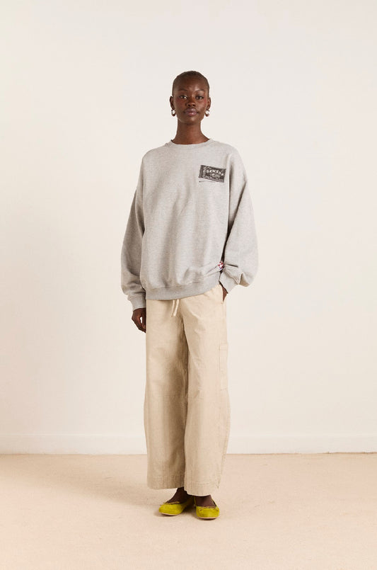 Damson Madder - General Store Sweatshirt, Grey Marl