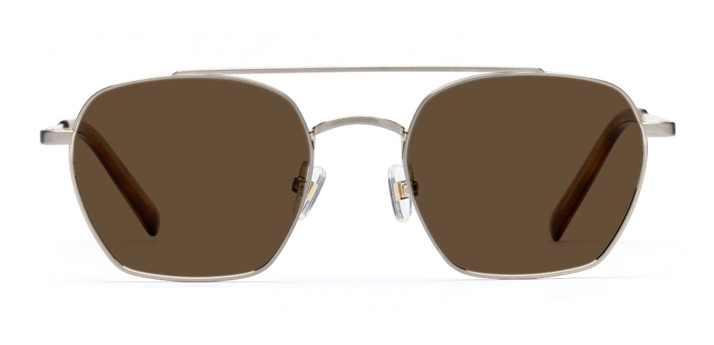 IOLLA x Spoiled Life - Harrison, Brushed Gold with Classic Brown Lenses