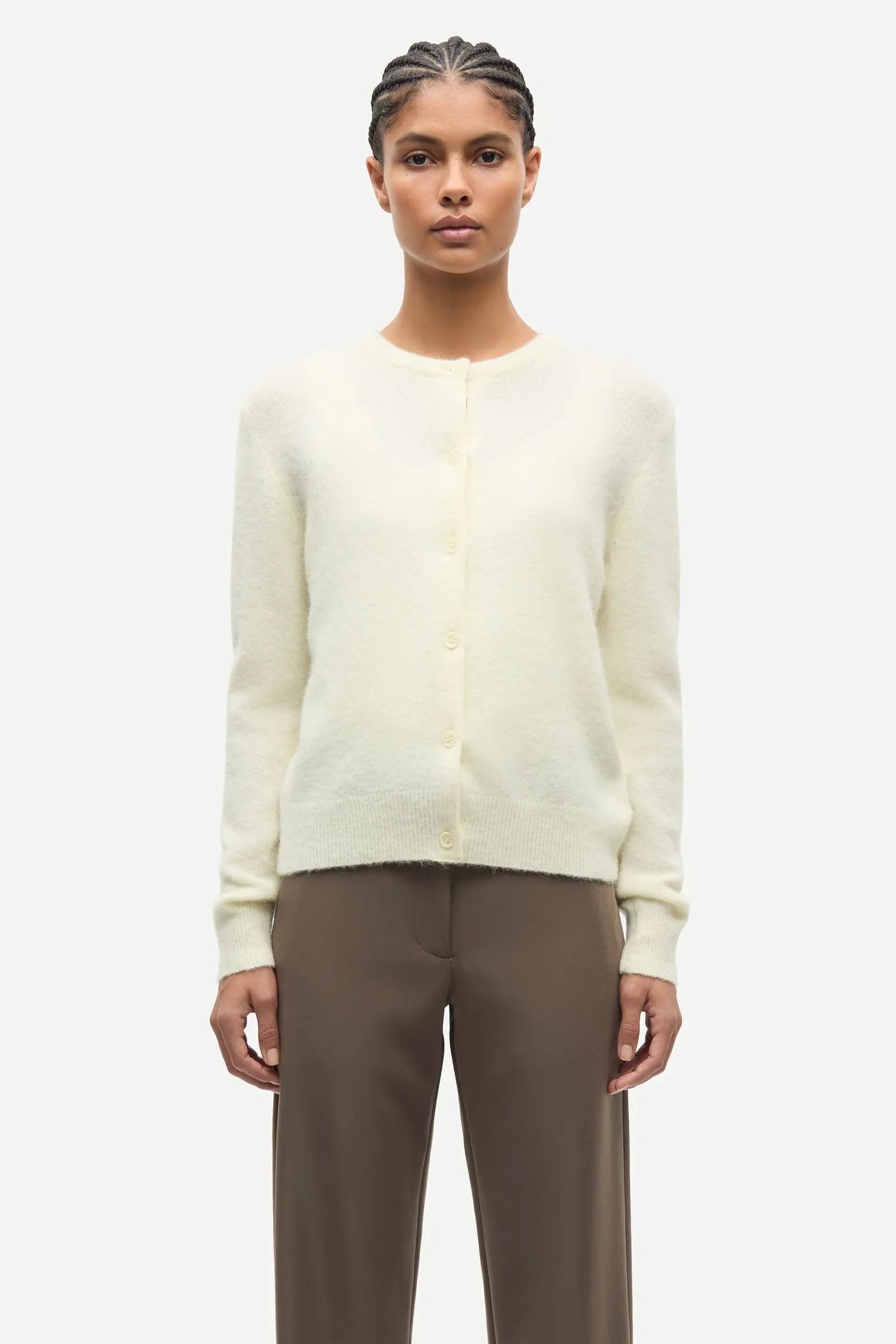 Samsøe Samsøe - Nor Short Cardigan, Ethereal Green – Spoiled Life