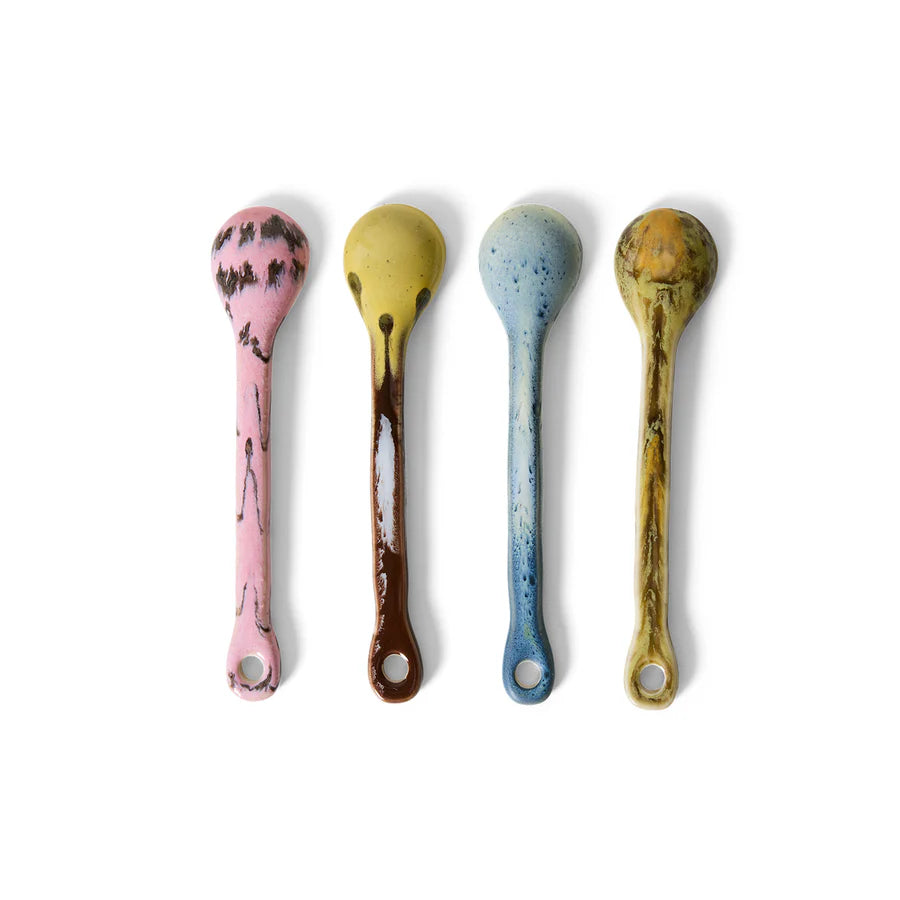 HKLIVING - 70s Ceramics: Spoons M, Sketch (set of 4).