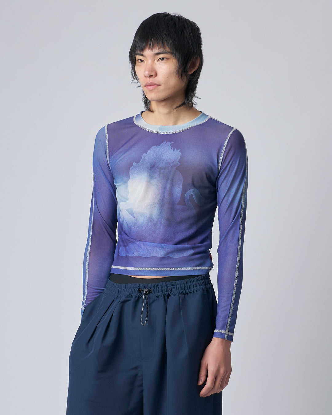 Candice - Mane Mesh Top, Blue
