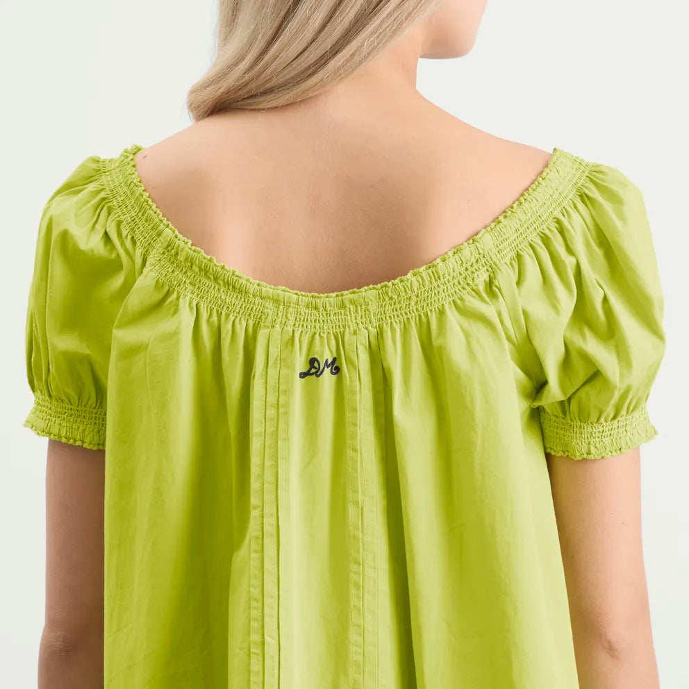 Damson Madder - Jayne Mini Dress, Celery