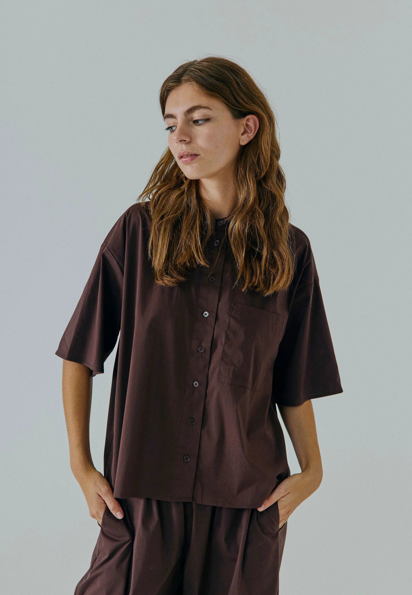 NORR - Otilia String Shirt, Brown