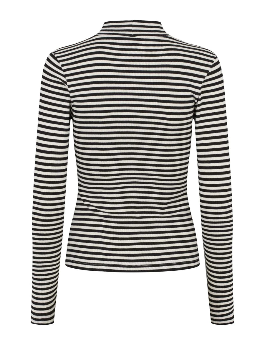 Esmé Studios - Blossom Stipe Long Sleeve Turtleneck, Fog