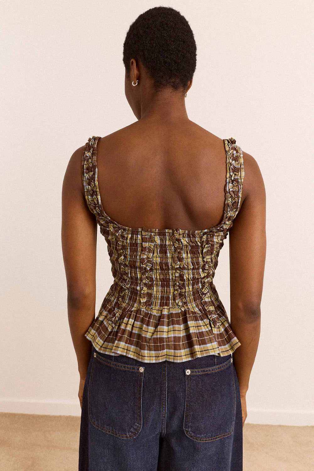 Damson Madder - Raphi Cami, Cocoa Check
