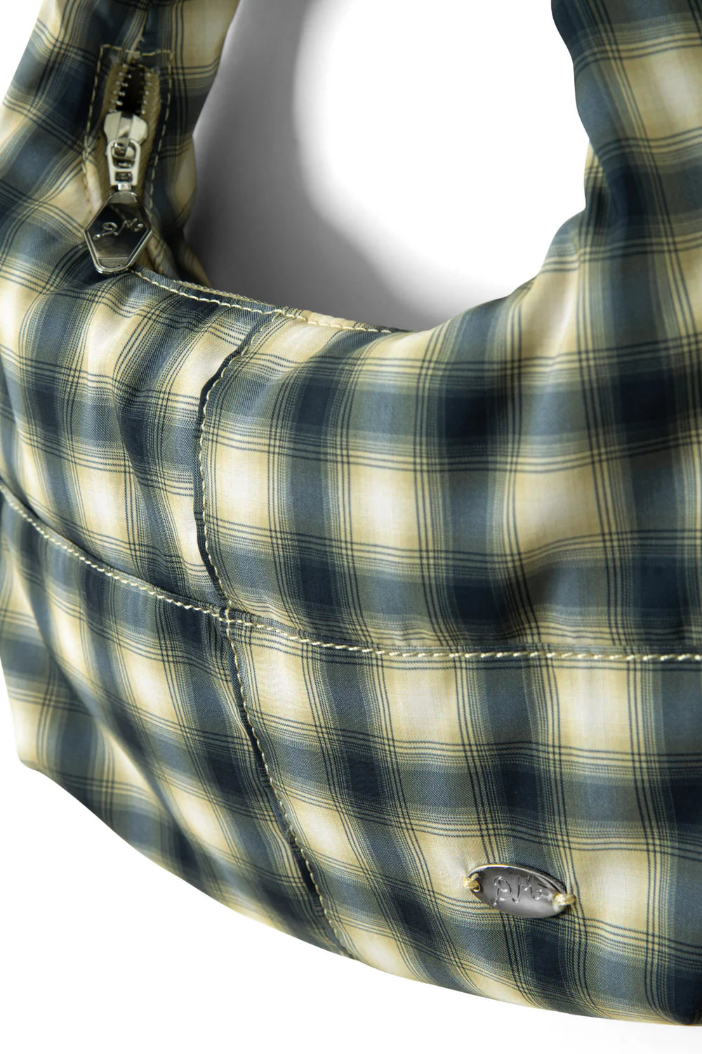 Damson Madder - Roo Check Tie Bag, Cardamon Check