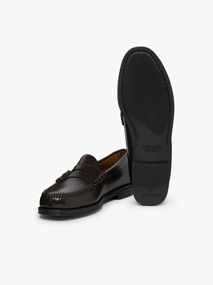 G.H. BASS - Easy Weejun Penny Leather Loafer, Chocolate