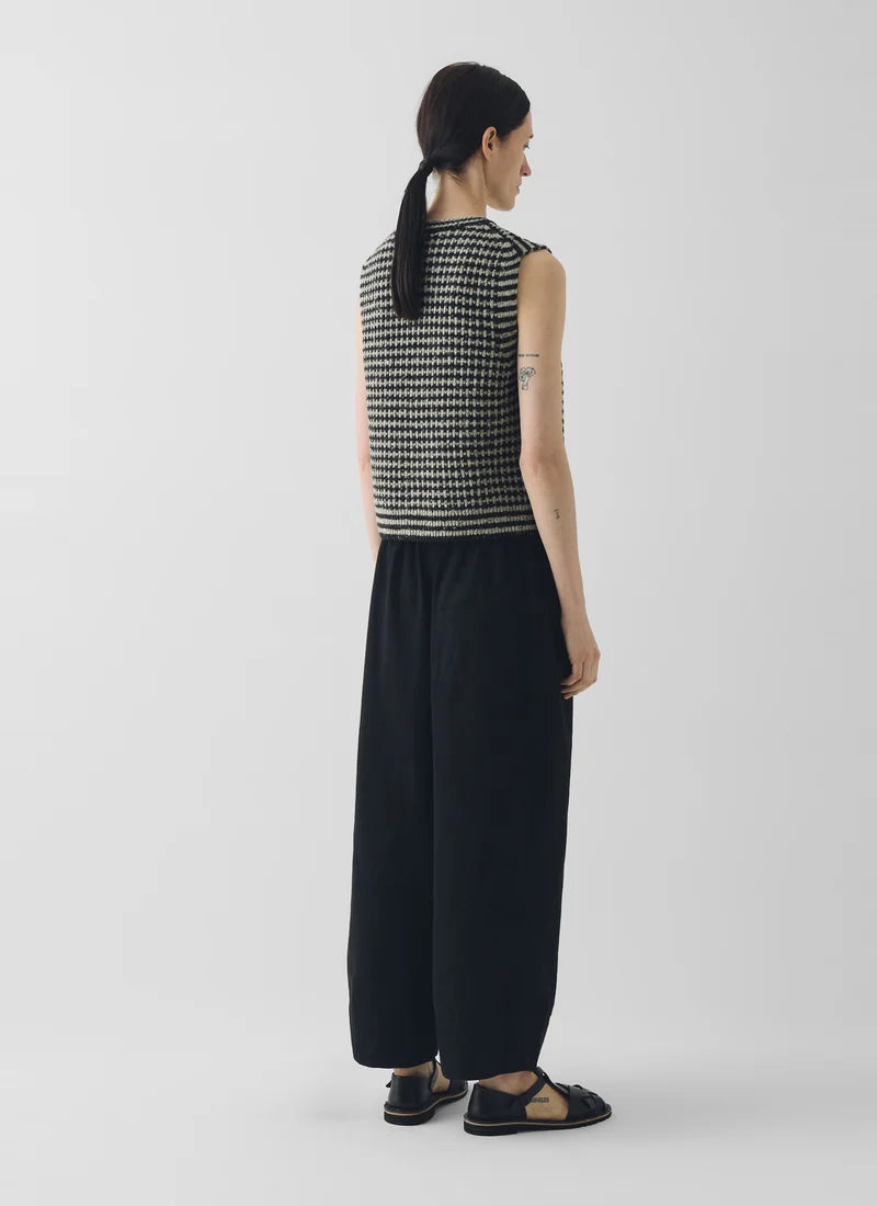 TOAST - Striped Donegal Tank, Flax/Charcoal