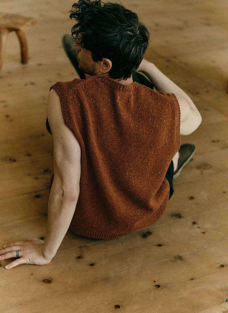 TOAST - Donegal Wool Crew Neck Tank, Copper
