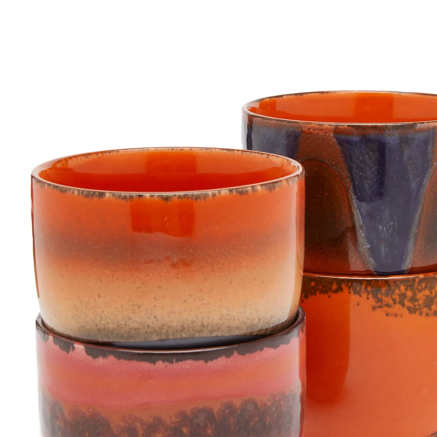 HKLIVING - 70s Ceramics: Café Cups, Java (set of 4)