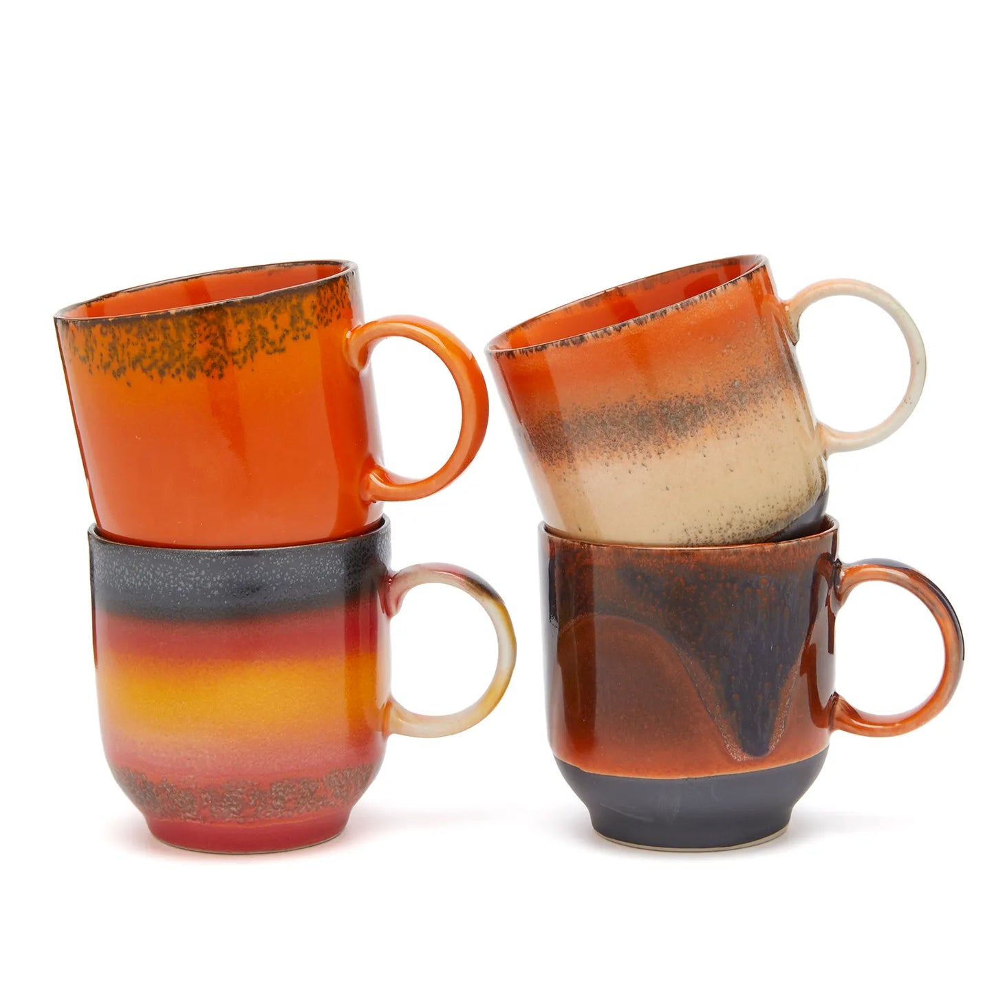 HKLIVING - 70s Ceramics: Café Cups, Brazil (set of 4)