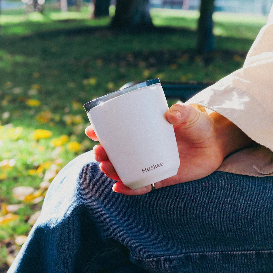 HuskeeCup 6oz HuskeeSteel Cup & Lid - White