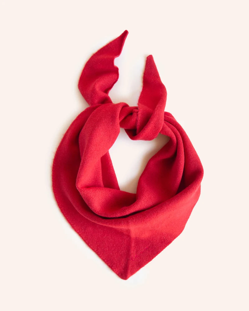Colourful Standard - Merino Wool Triangle Scarf, Red Tangerine