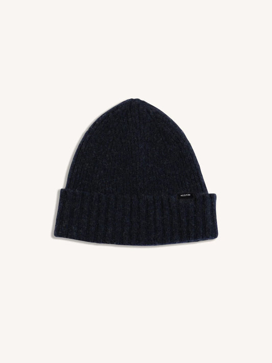 Kestin - Balloch Brushed Beanie, Dark Navy Lambswool
