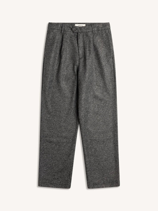 Kestin - Wick Trouser, Charcoal Bonded Wool Mix