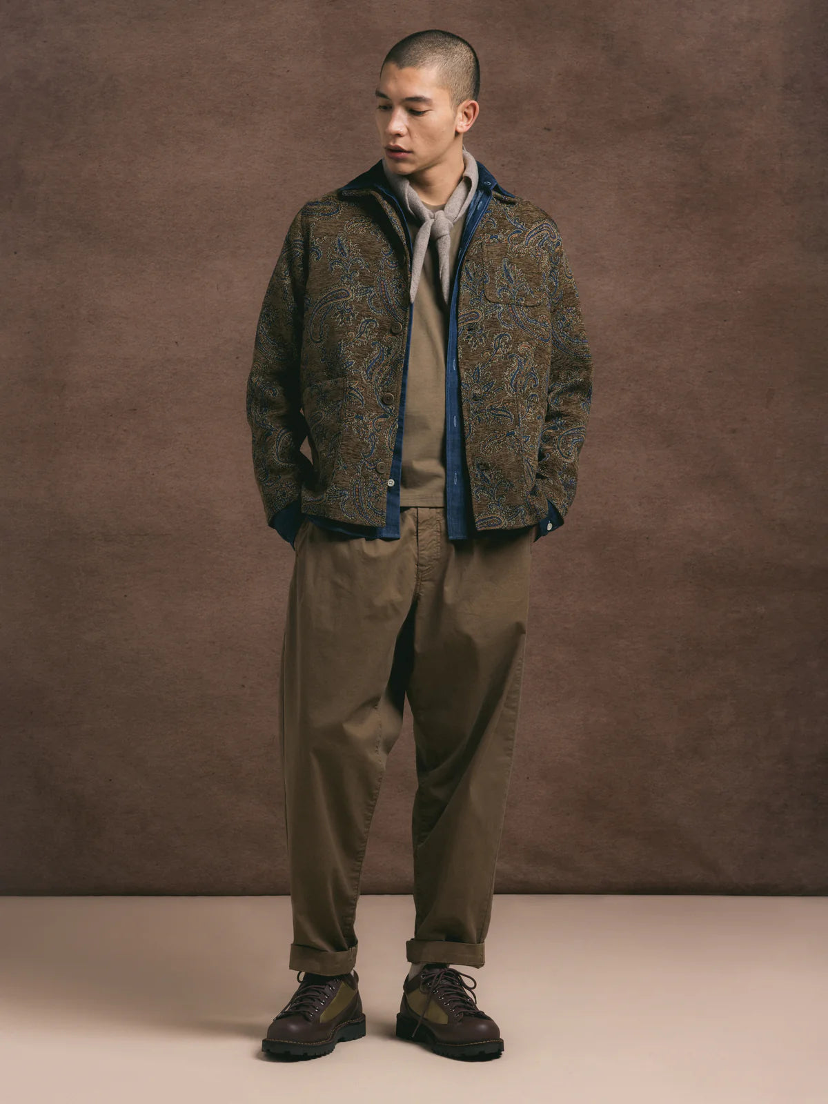 Kestin - Ormiston Jacket, Olive Paisley Jacquard