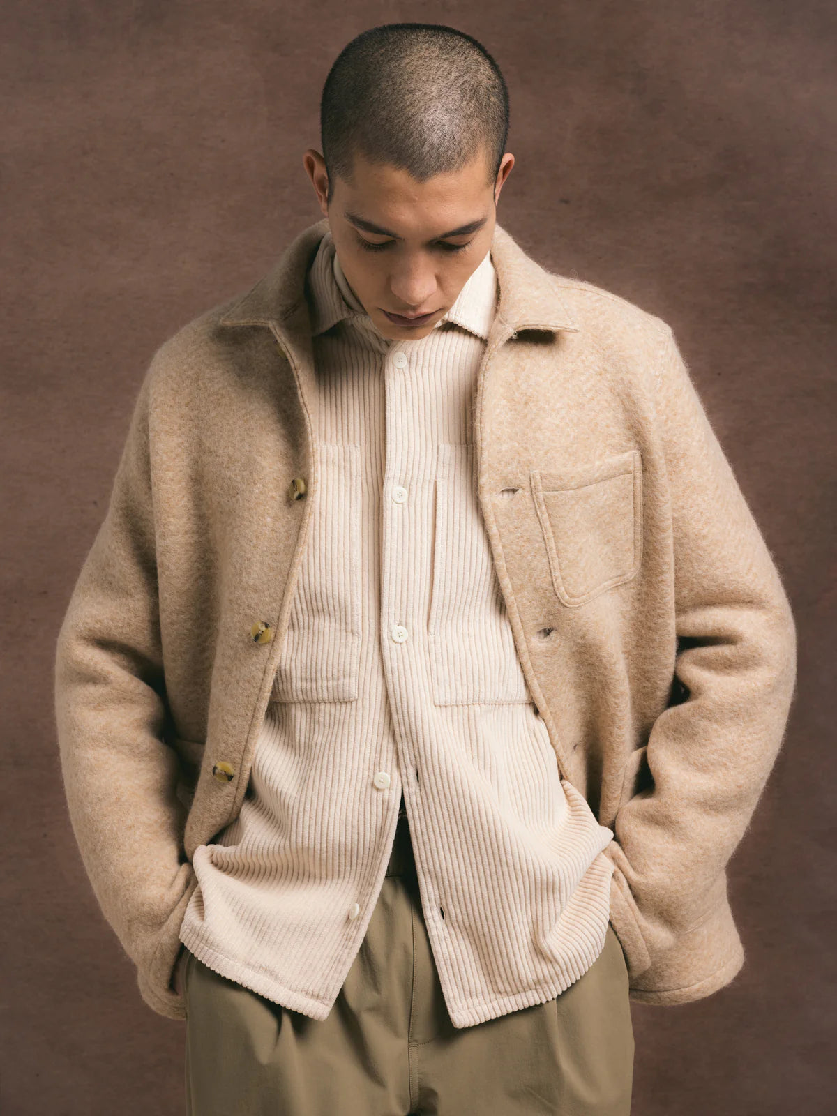 Kestin - Ormiston Jacket, Oat Herringbone Wool