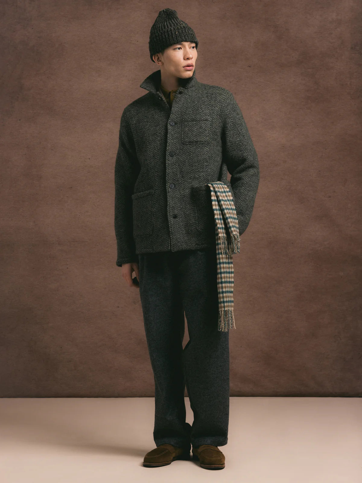 Kestin - Ormiston Jacket, Moss Herringbone Wool
