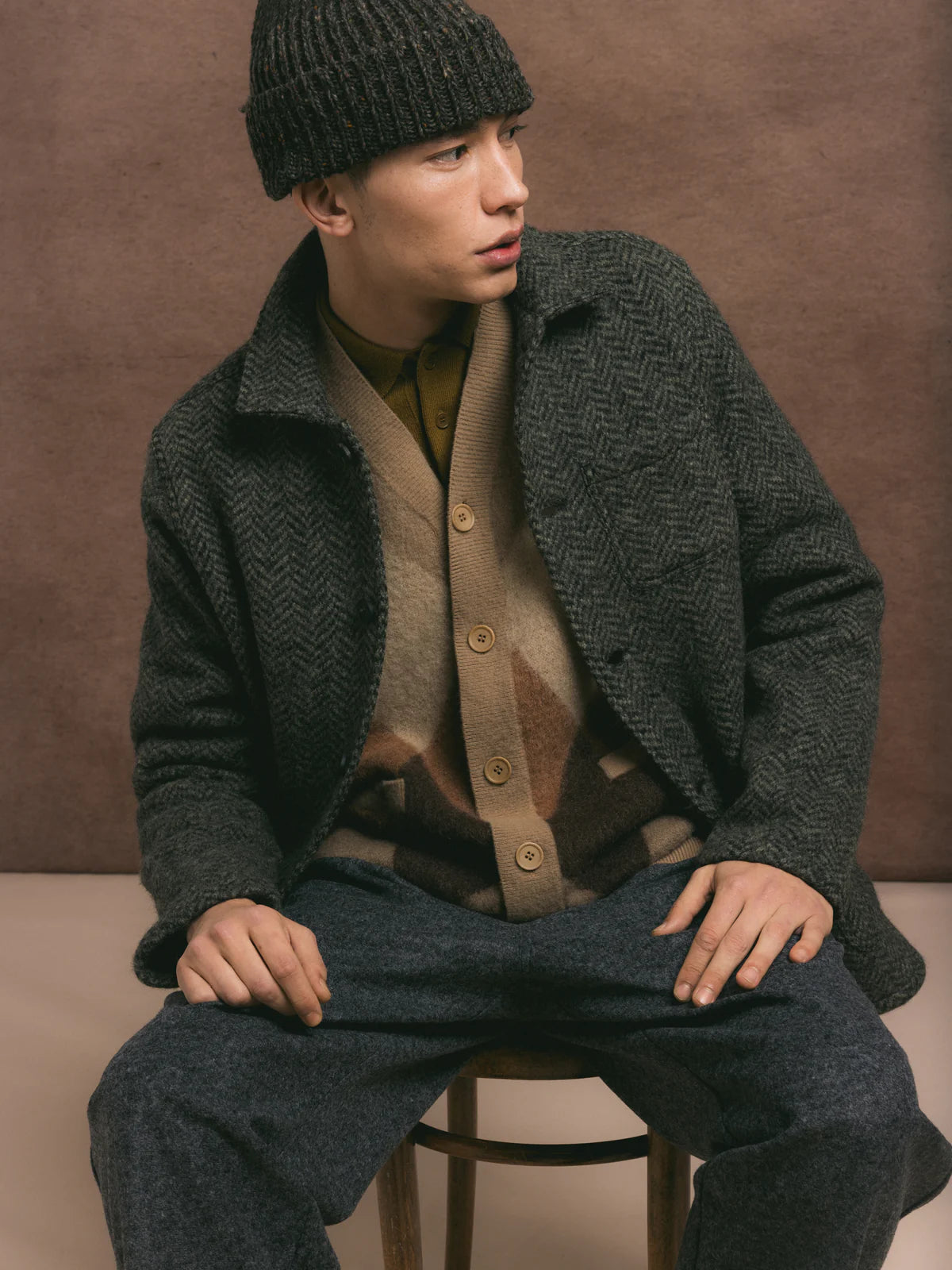 Kestin - Ormiston Jacket, Moss Herringbone Wool