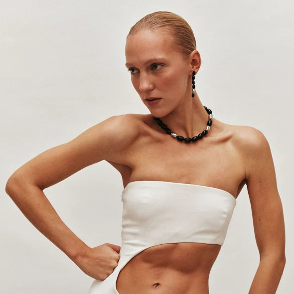 Heaven Mayhem - Clementine Necklace, Black and Silver