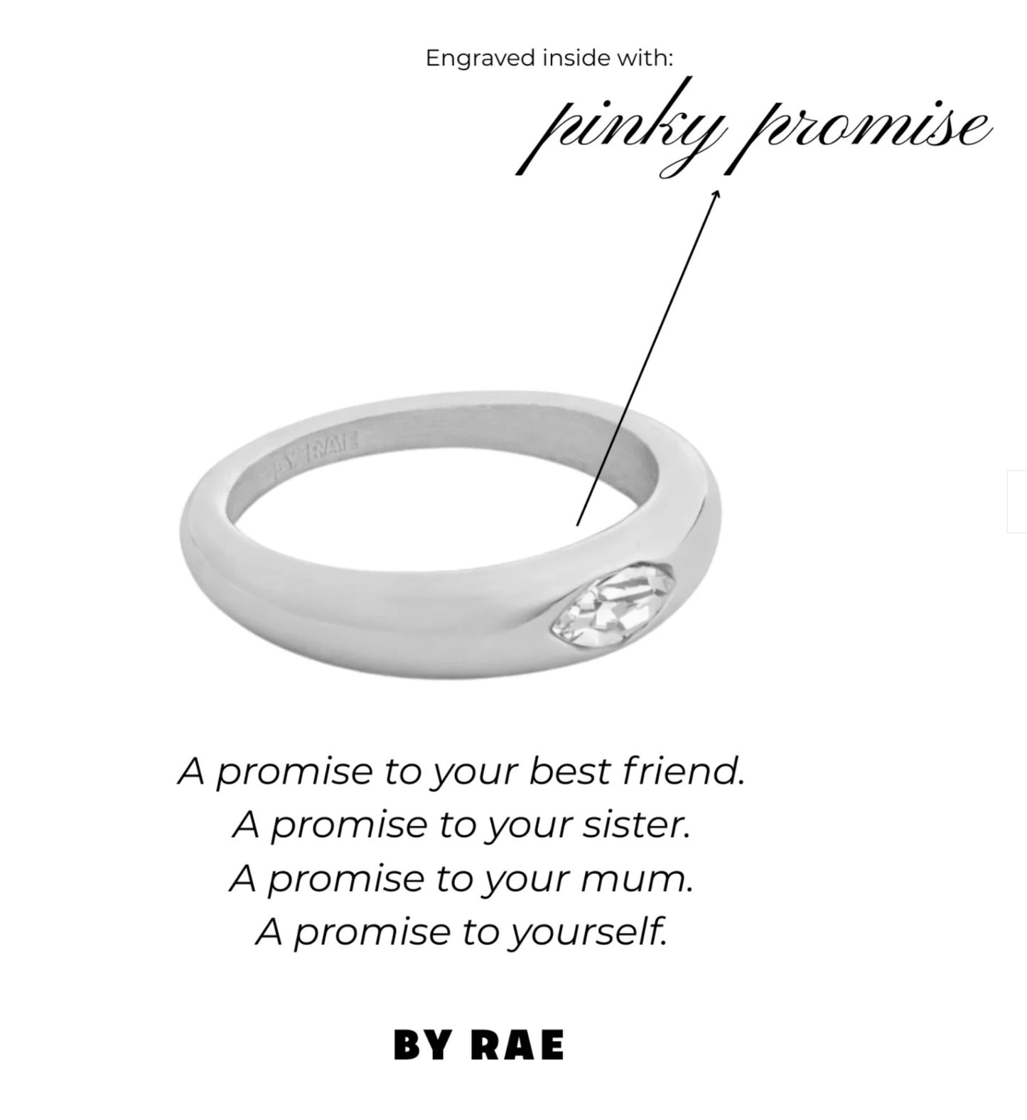 By Rae - The Pinky Promise Ring, Platinum