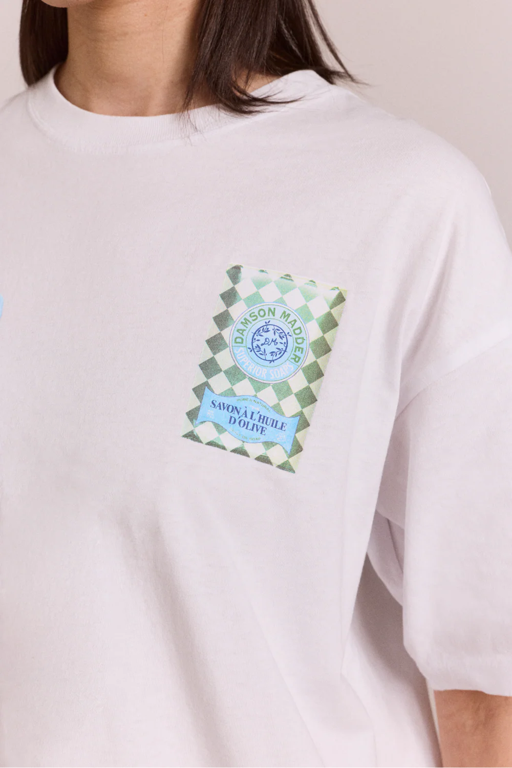 Damson Madder - Savon Graphic T-Shirt, White