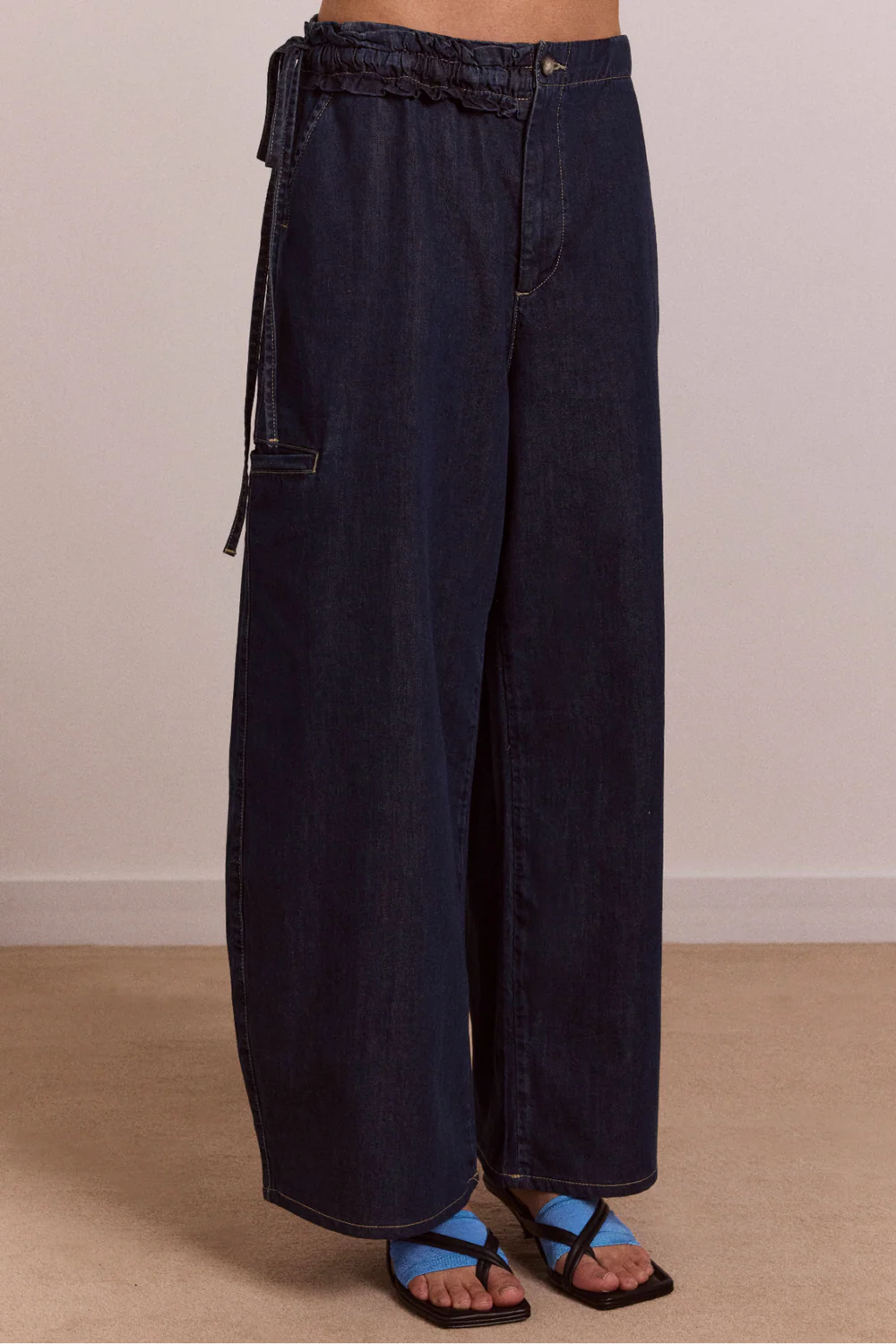 Damson Madder - Straight Leg Augusta Jeans, Dark Indigo