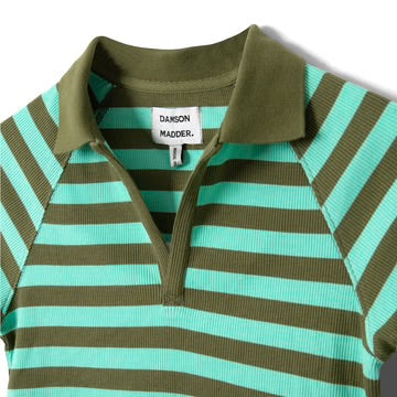 Damson Madder - Delphi Polo Top, Green