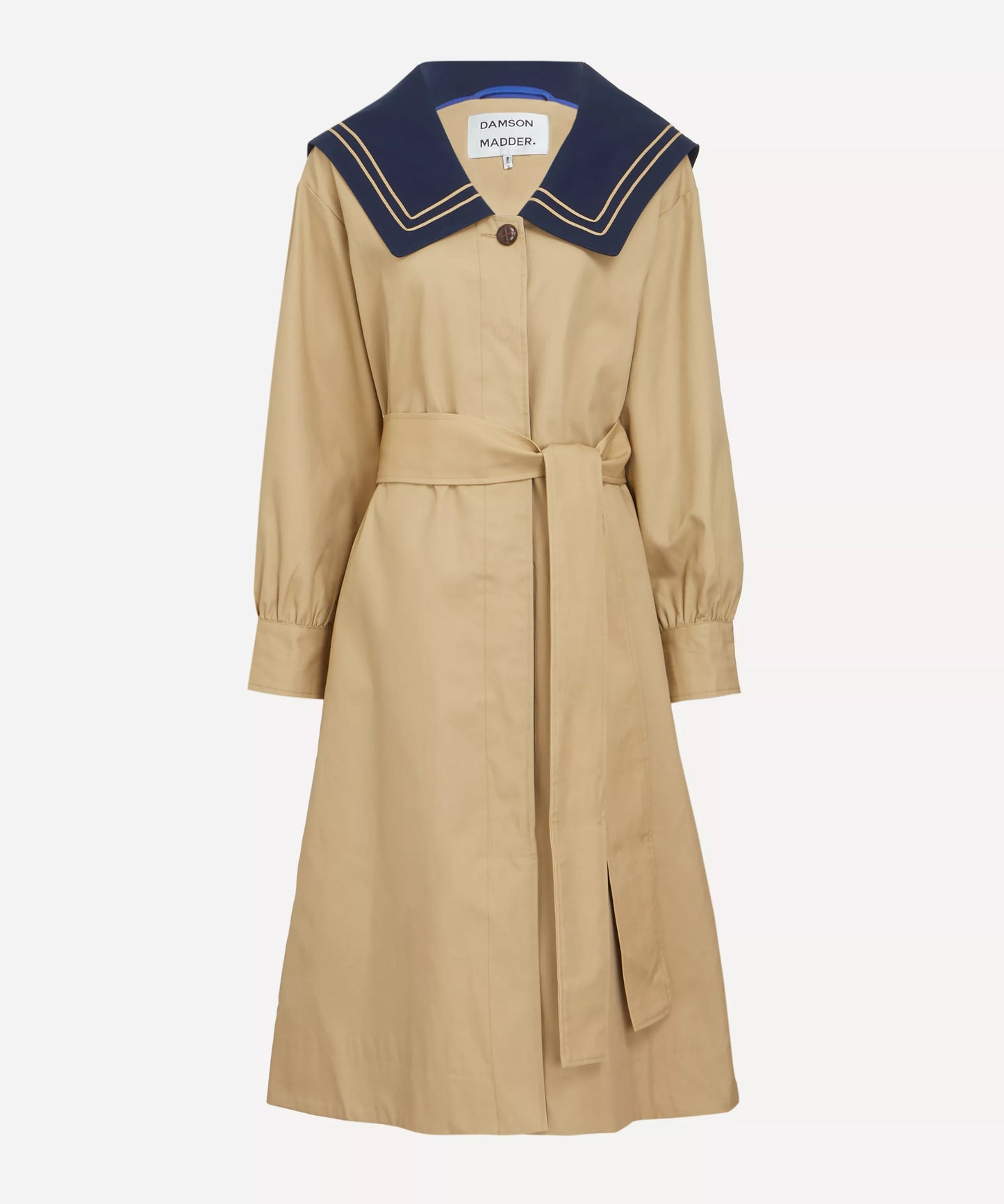 Damson Madder - Ella Trench, Navy Tan