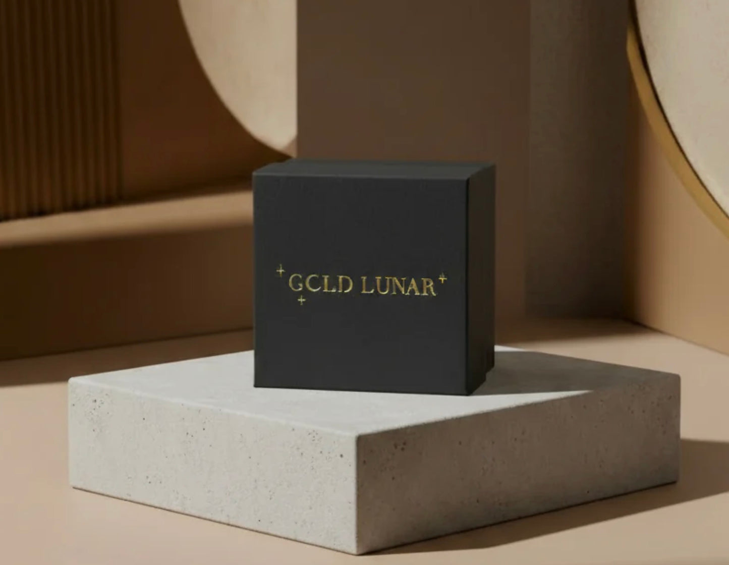 Gold Lunar Fine Hammered Ring
