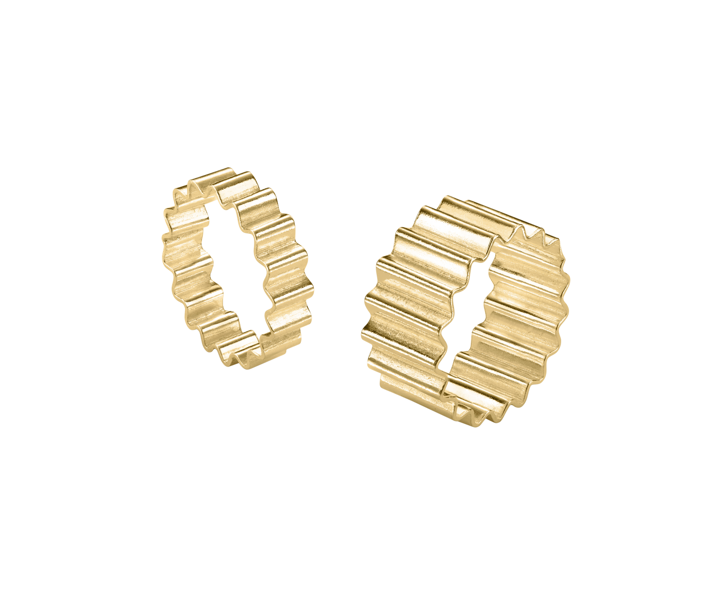 Olivia Taylor - Classic Thin Ondulée Ring, Gold