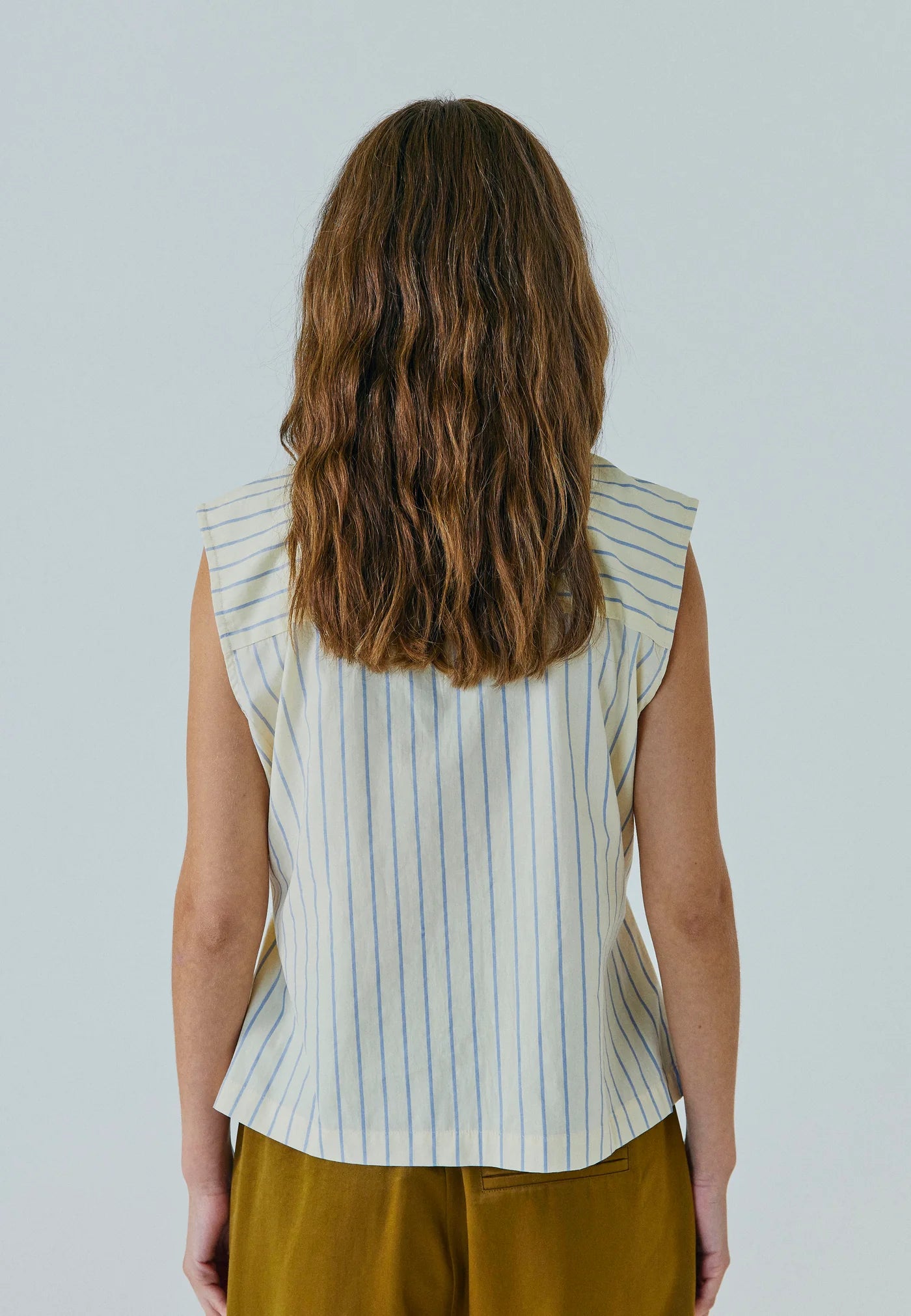 NORR - Frikka Shirt, Light Yellow Stripe
