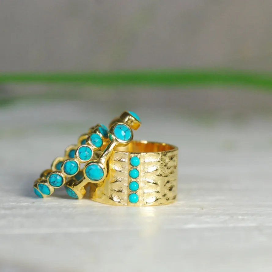 Gem Bazaar Buttoned Up Ring