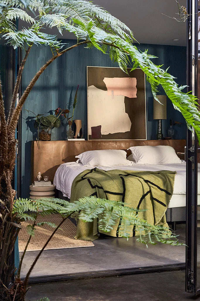 HKliving - Soft Woven Throw - Pistachio