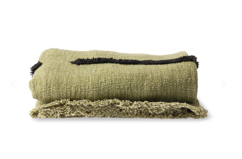 HKliving - Soft Woven Throw - Pistachio