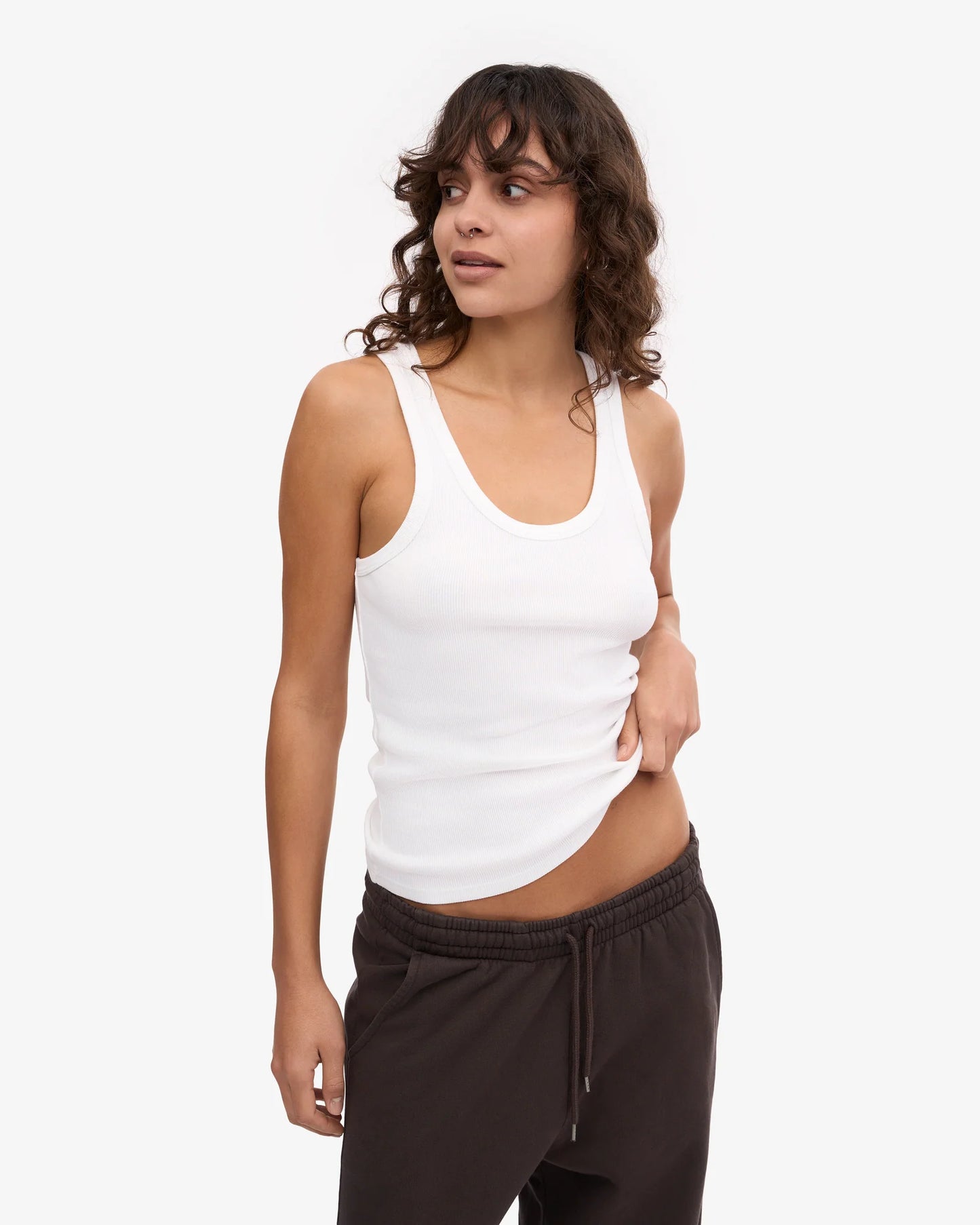 Colourful Standard - Organic Rib Tank Top, Optical White