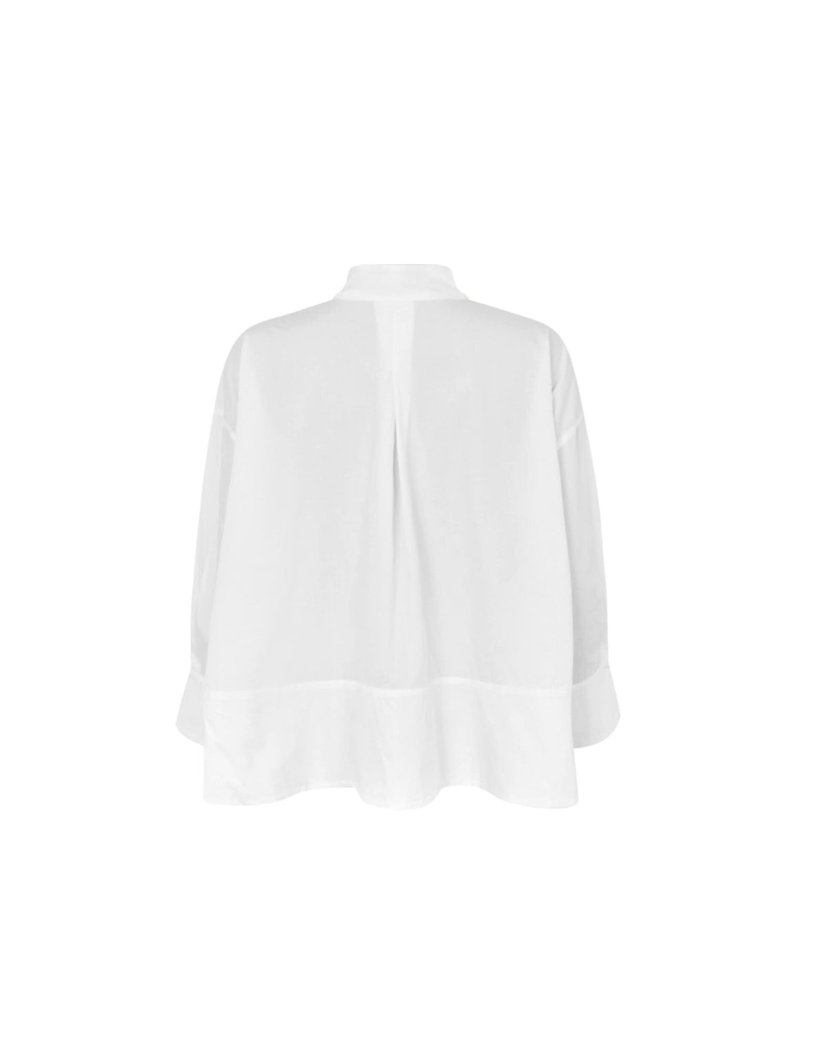 Rabens Saloner - Smea Poplin Flared Shirt, White