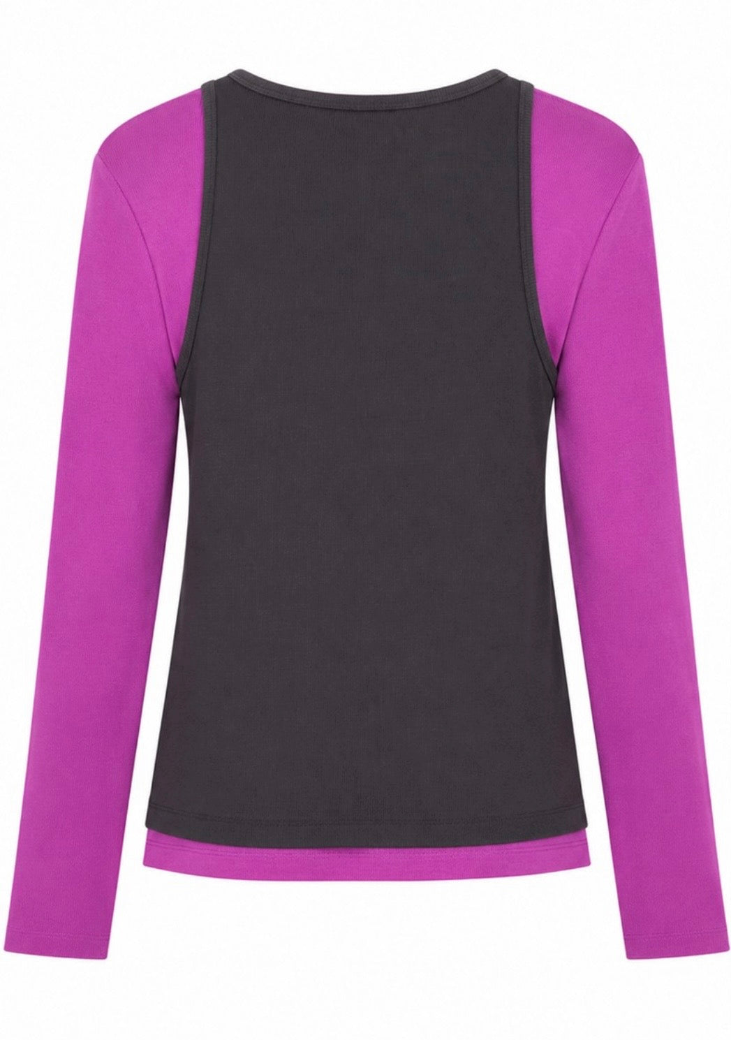 Damson Madder - Manon Layered LS Top, Choc/Magenta