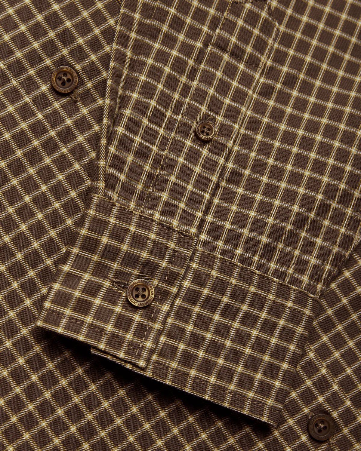 WOODBIRD - Ling Man Check Shirt, Brown Honey