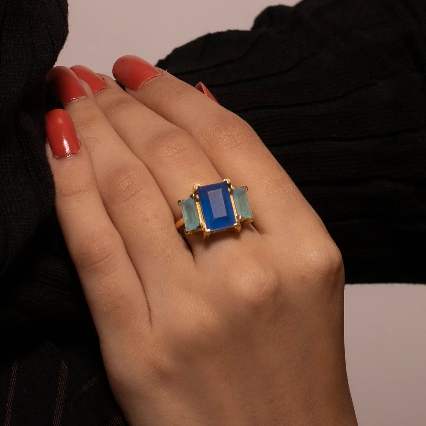 Gem Bazaar - Moon River Ring