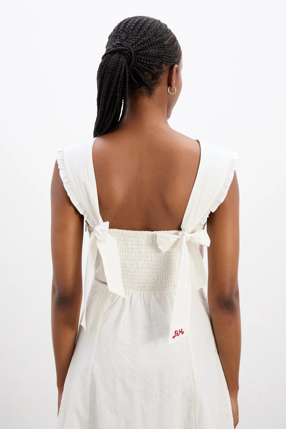 Damson Madder - Fan Fan Midi Dress - Patchwork Broderie