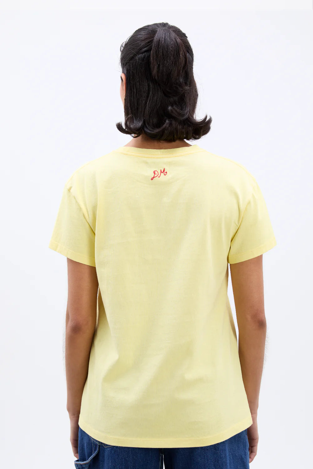 Damson Madder - Parasol Garment Dyed Shrunken Tee - Yellow