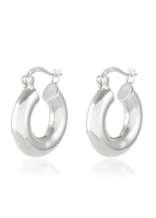 Shyla - Monica Smooth Earrings - Silver