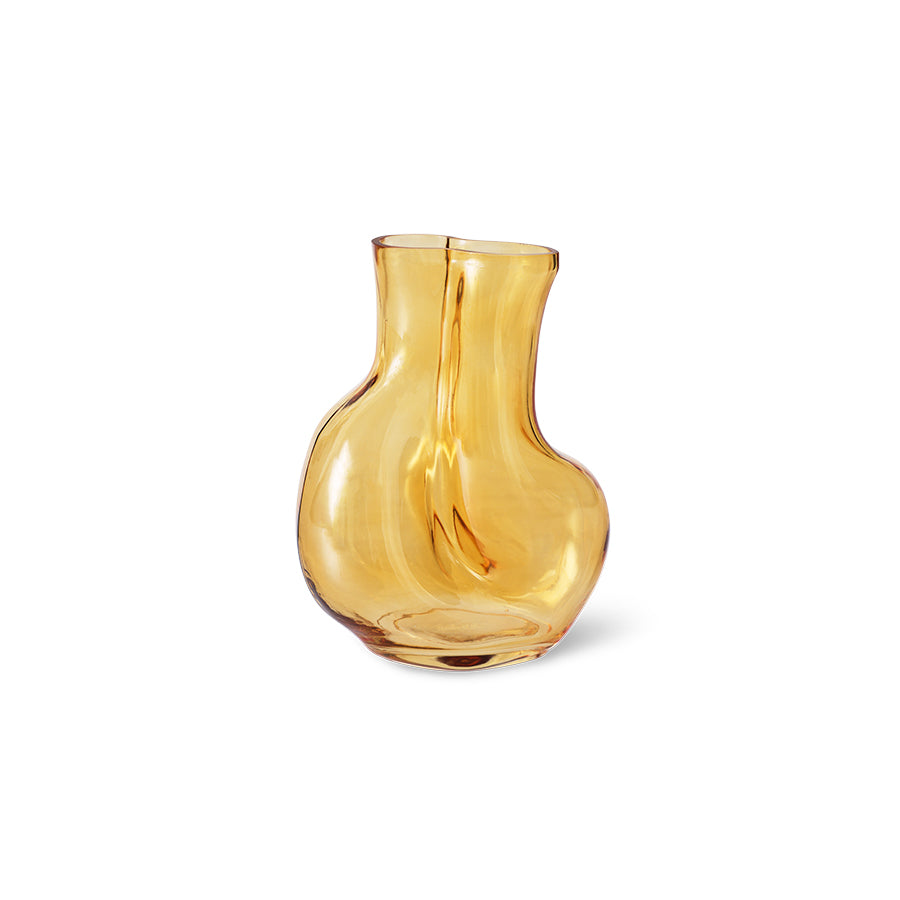 HKLIVING - Gleam Glass Vase, Amber