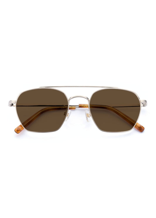 IOLLA x Spoiled Life - Harrison, Brushed Gold with Classic Brown Lenses