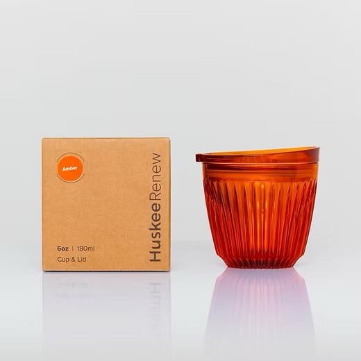 HuskeeCup Renew 6oz Cup with lid - Amber