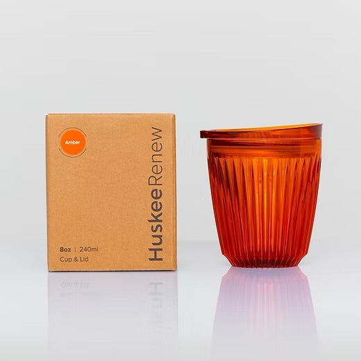 HuskeeCup Renew 8oz Cup with lid - Amber