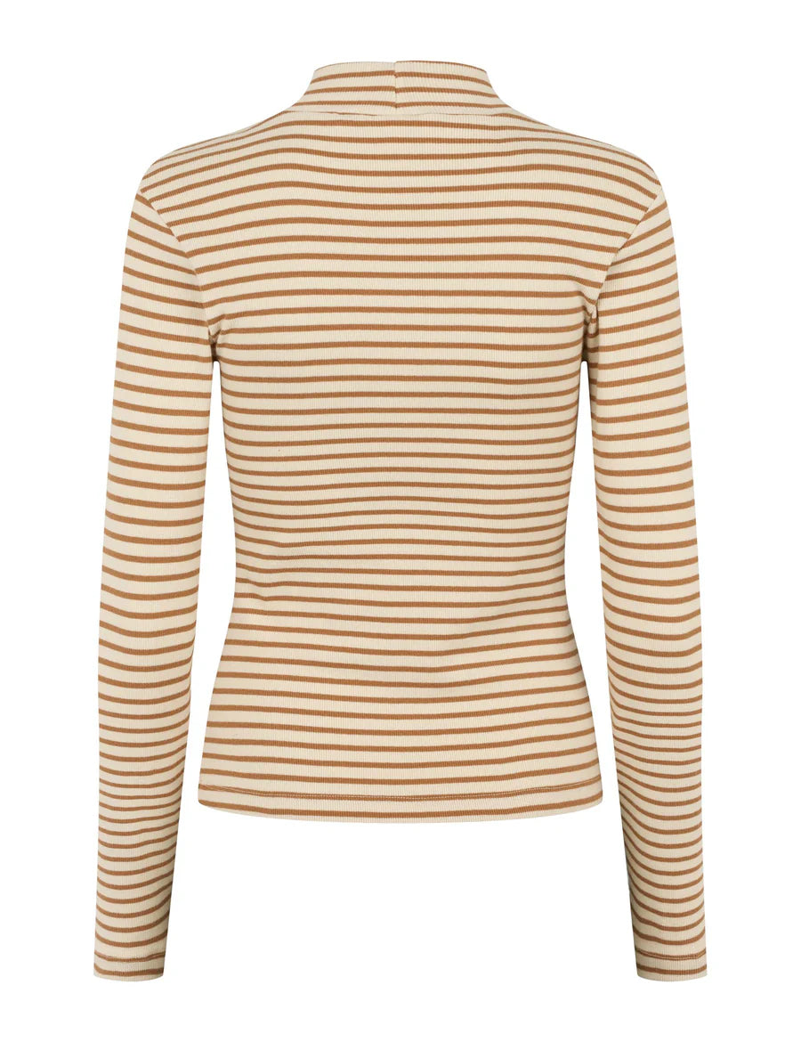 Esmé Studios - Blossom Stipe Long Sleeve Turtleneck, Fog